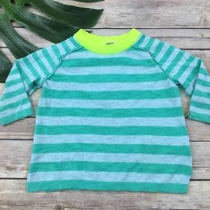 Crewcuts Girls turquoise Stripe summer sweater